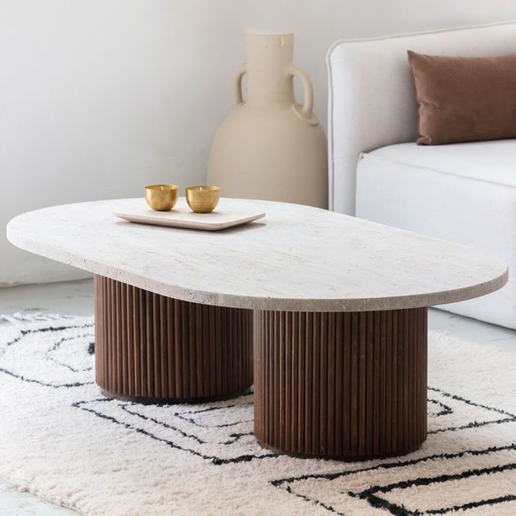 oval shaped marble top centre table