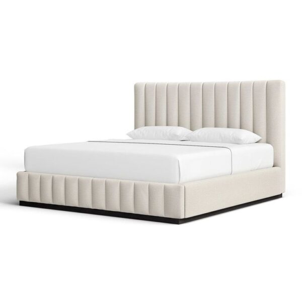 Luxury Upholstered Bed – Soft Padded Headboard & Modern Design