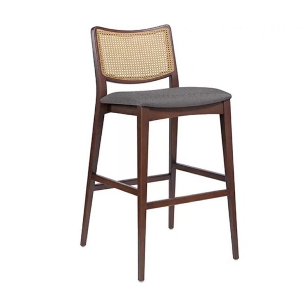 Cane Bar Chair – Handcrafted Rattan Bar Stool for Home & Café