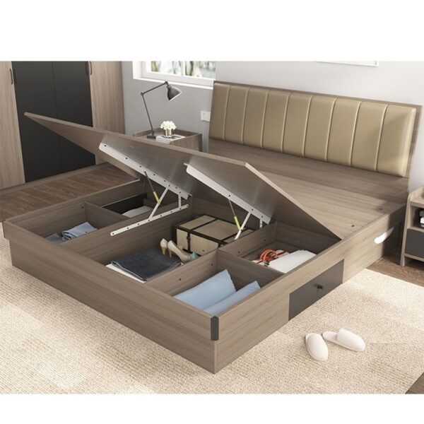 Premium Full Hydraulic Storage Bed – Modern Design with Lift-Up Mechanism