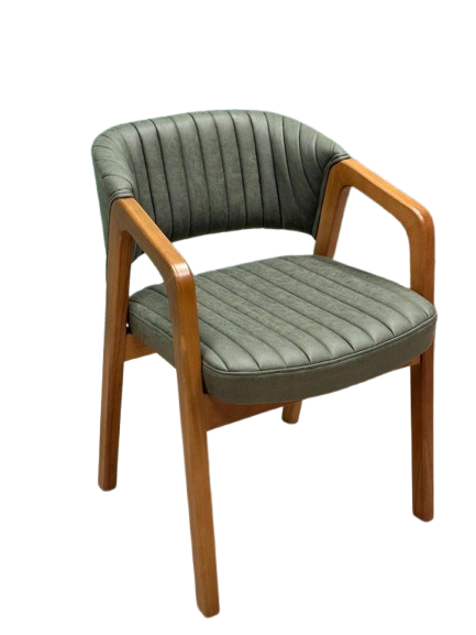 Vintage Dining Chair with Arms — Personalized Seat, Stain & Rustic Home Design
