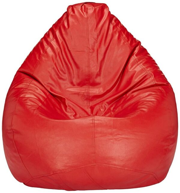 Red Leatherette Bean Bag Chair – XL Size