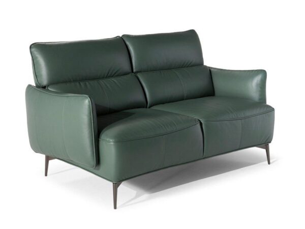 Mentore Green Leather Sofa