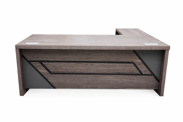Contemporary L-Shaped Office Desk with Geometric Design - Krishna's ...