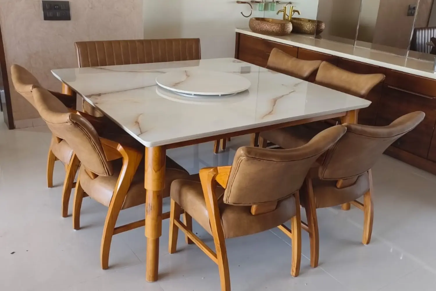 Luxury Marble Dining Set in Ahmedabad, Luxury Marble Dining Sets, 4 seater Dining sets , Buy Dining sets
