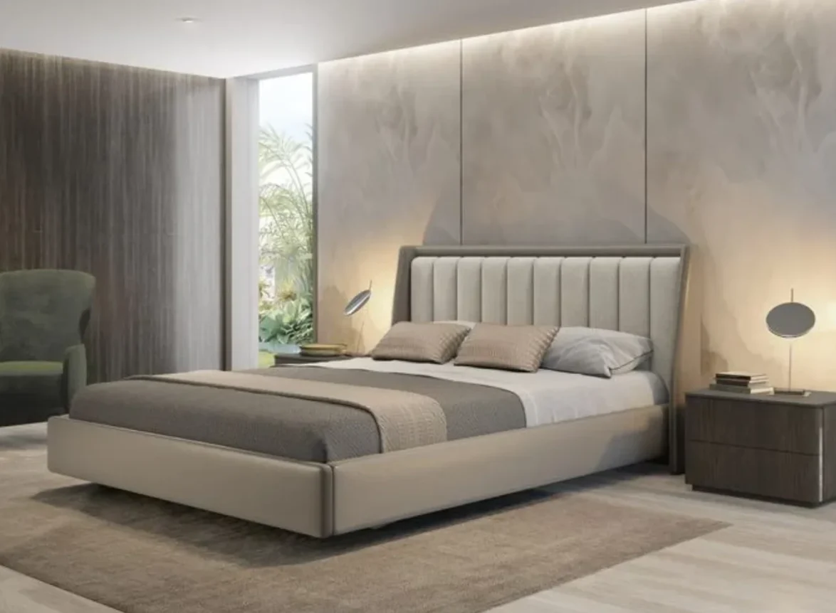 Upholstered Bed, fully upholstered double bed, customised upholstered bed, Buy Upholstered Bed in Ahmedabad